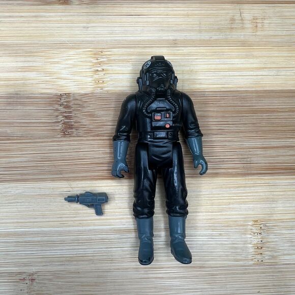 Vintage 1982 Star Wars Tie Fighter Pilot LFL Action Figure With Gun Weapon Hong - Picture 1 of 9